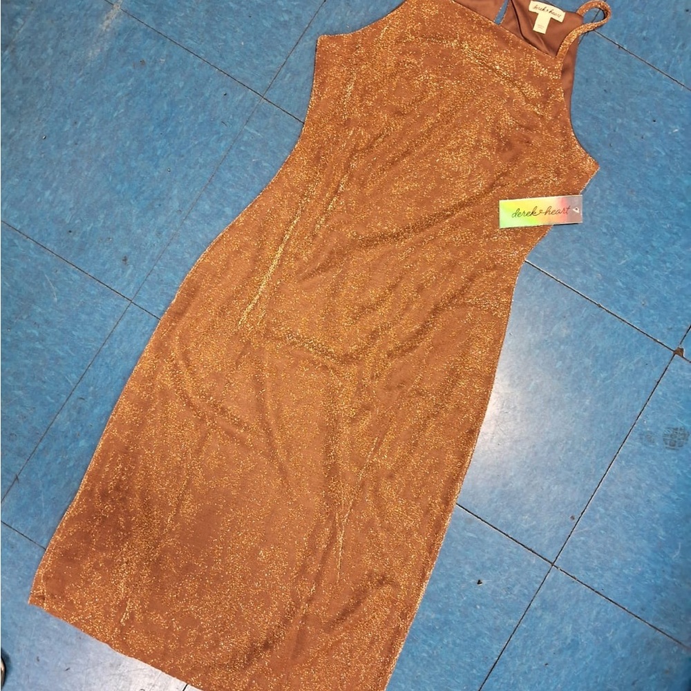 Derekheart- strapless dress with glitter